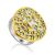 Lion Motif Silver Signet Ring With Green Crystals, Ring Size: 8 / 18, image 