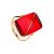 Flawless Design Gold Amber Ring The Sangria, Ring Size: 5.5 / 16, image 