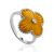 Orange Enamel Diamond Ring The Heritage, Ring Size: 8 / 18, image 