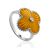 Orange Enamel Diamond Ring The Heritage, Ring Size: 6.5 / 17, image 