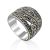Bold Silver Marcasite Ring The Lace, Ring Size: 7 / 17.5, image 