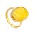 Trendy Gilded Silver Amber Ring The Palazzo, Ring Size: 9 / 19, image 
