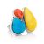 Bright Multi Stone Cocktail Ring The Bella Terra, Ring Size: Adjustable, image 