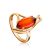 Cognac Amber Golden Ring, Ring Size: 5.5 / 16, image 