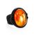 Dark Leather Open Ring With Cherry Amber The Nefertiti, Ring Size: Adjustable, image 
