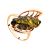 Gold-Plated Cocktail Ring With Green Amber The Tropicana, Ring Size: 3 / 14, image 
