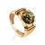 Luminous Amber Golden Ring The Rondo, Ring Size: 5.5 / 16, image 