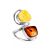 Bold Amber Ring The bella Terra, Ring Size: Adjustable, image 