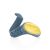 Exclusive Blue Leather Ring With Amber Centerstone, Ring Size: Adjustable, image 