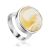 Minimalist Design Amber Ring The Palazzo, Ring Size: Adjustable, image 
