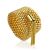 Gold Colored Beaded Ring With Tassel The Link, Ring Size: 9 / 19, image 