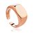 Rose Gold Plated Statement Signet Ring The ICONIC, Ring Size: Adjustable, image 