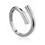 Stoneless Silver Ring The ICONIC, Ring Size: Adjustable, image 