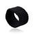 Minimalist Design Matte Black Glass Bead Ring The Link, Ring Size: 6 / 16.5, image 