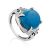 Baroque Design Synthetic Turquoise Ring, Ring Size: 6.5 / 17, image 