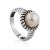 Contemporary Design Pearl Ring, Ring Size: 7 / 17.5, image 