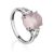 Ultra Chic Pink Quartz Ring, Ring Size: 8 / 18, image 