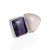 Designer Cocktail Ring With Charoite And Aragonite The Bella Terra, Ring Size: Adjustable, image 