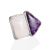 Bold Geometric Design Ring With Charoite And Aragonite The Bella Terra, Ring Size: Adjustable, image 