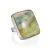 Nature-Inspired Cocktail Ring With Vesuvianite And Violane The Bella Terra, Ring Size: Adjustable, image 