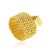 Stunning Golden Colored Beaded Ring The Link, Ring Size: 8 / 18, image 