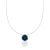 Minimalist Invisible Line Necklace With Blue Topaz Stone, Length: 50, image 