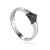 Geometric Design Black Diamond Ring, Ring Size: 6 / 16.5, image 