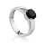 Bold Black Corundum Ring, Ring Size: 5.5 / 16, image 