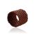 Wide Chocolate-Colored Beaded Ring The Link, Ring Size: 5 / 15.5, image 
