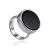 Bold Black Amber Ring The Palazzo, Ring Size: Adjustable, image 