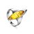 Lemon Amber Ring In Sterling Silver The Gaudi, Ring Size: 9 / 19, image 