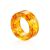 Engraved Amber Band Ring The Magma, Ring Size: 5 / 15.5, image 