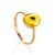 Amber Ring In Gold With Inclusion The Clio, Ring Size: 8 / 18, image 