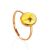 Amber Ring In Gold With Inclusion The Clio, Ring Size: 7 / 17.5, image 
