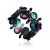Crown Motif Enamel Smoky Quartz Ring The Gothic, Ring Size: 7 / 17.5, image 