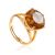 Luminous Gold-Plated Ring With Zultanite, Ring Size: 8 / 18, image 