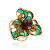 Dazzling Enamel Ring With Cognac Amber The Verona, Ring Size: 5 / 15.5, image 