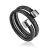 Blackened Spring Ring The Twist, Ring Size: 5.5 / 16, image 