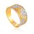 Wide Ring With Crystals, Ring Size: 7 / 17.5, image 