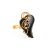 Black Synthetic Onyx Ring In Gold The Serenade, Ring Size: Adjustable, image 