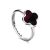 Alhambra Amber Ring In Sterling Silver The Monaco, Ring Size: 5 / 15.5, image 