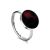 Round Amber Ring In Sterling Silver The Monaco, Ring Size: 5.5 / 16, image 