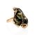 Handcrafted Amber Ring In Gold The Rialto, Ring Size: Adjustable, image 