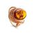 Golden Amber Ring With Champagne Crystals The Raphael, Ring Size: 12 / 21.5, image 