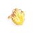 Adjustable Amber Ring In Gold The Canada, Ring Size: 5.5 / 16, image 