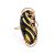 Wonderful Amber Ring In Gold The Electra, Ring Size: 5.5 / 16, image 