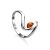 Sterling Silver Ring With Cognac Amber The Leia, Ring Size: 6 / 16.5, image 
