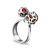Dangle Amber Ring In Sterling Silver The Geneva, Ring Size: 4 / 15, image 