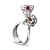 Dangle Amber Ring In Sterling Silver The Geneva, Ring Size: 4 / 15, image 