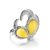 Honey Dazzling Amber Ring In Sterling Silver The Eagles, Ring Size: 4 / 15, image 